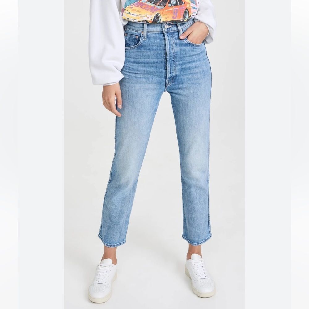 MOTHER Superior Tippy Top Frisky Flood Jeans In Crashing